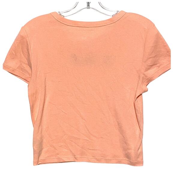 American Eagle Crop T Shirt Womens L Peace Flower Ying Yang Y2K Hippie Festival - Picture 3 of 6